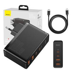Baseus Cestovní nabíječka GaN2 Pro Quick 2x USB 2x USB-C, 100W, EU (černá) Baseus Cestovní nabíječka GaN2 Pro Quick 2x USB 2x USB-C, 100W, EU (černá)