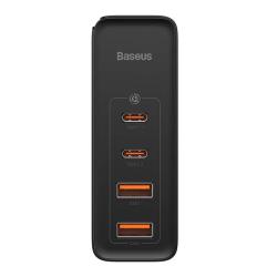 Baseus Cestovní nabíječka GaN2 Pro Quick 2x USB 2x USB-C, 100W, EU (černá)