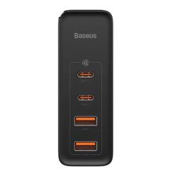 Baseus Cestovní nabíječka GaN2 Pro Quick 2x USB 2x USB-C, 100W, EU (černá)
