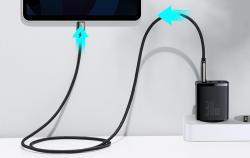 Baseus Compact Quick Charger, 2xUSB, USB-C, PD, 3A, 30W (bílá)