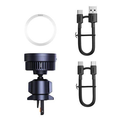 Baseus Držák do auta s indukční nabíječkou MagPro 15W Qi2.0 (černý)