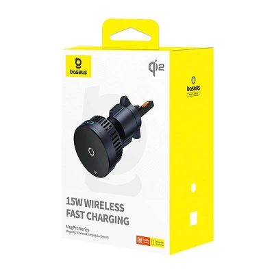 Baseus Držák do auta s indukční nabíječkou MagPro 15W Qi2.0 (černý)