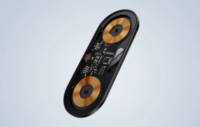 Baseus Duální bezdrátová nabíječka Qi Digitální LED displej, 20 W