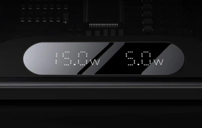 Baseus Duální bezdrátová nabíječka Qi Digitální LED displej, 20 W