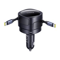 Baseus Enjoyment Max nabíječka do auta s kabely USB-C+USB-C 60W černá