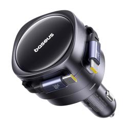 Baseus Enjoyment Max nabíječka do auta s kabely USB-C+USB-C 60W černá