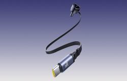 Baseus Enjoyment Max nabíjačka do auta s káblami USB-C+USB-C 60W čierna