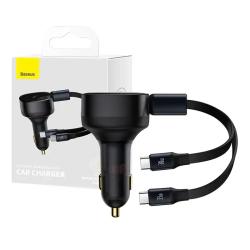 Baseus Enjoyment nabíječka do auta s kabelem USB-C, 33 W (černá) Baseus Enjoyment nabíječka do auta s kabelem USB-C, 33 W (černá)