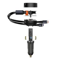 Baseus Enjoyment nabíječka do auta s kabelem USB-C, 33 W (černá)