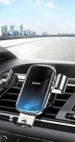 Baseus Glaze gravitační držák do auta pro větrací mřížku, hliník - černý