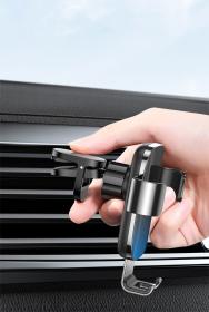 Baseus Glaze gravitační držák do auta pro větrací mřížku, hliník - černý