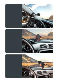 Baseus Gravity car mount for Tank phone with suction cup (black)