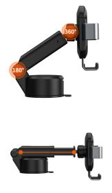 Baseus Gravity car mount for Tank phone with suction cup (black)