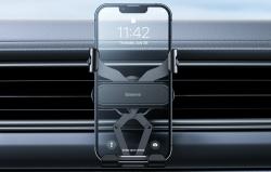Baseus Gravitační držák telefonu do auta Lite do větrací mřížky (černý)
