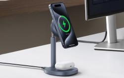 Baseus Indukční nabíjecí stojan Orbit 2 Pro Qi2 20W (šedý)