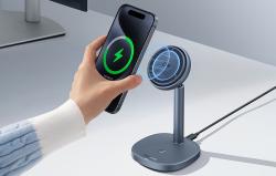 Baseus Indukční nabíjecí stojan Orbit 2 Pro Qi2 20W (šedý)