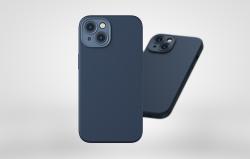 Baseus Liquid Silica Magnetic Case a sada tvrzeného skla pro iPhone 14 Plus (modrá)