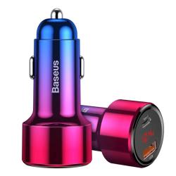 Baseus Magic Car Charger USB USB-C QC 4.0 PD 45W - červenomodrá