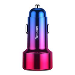 Baseus Magic Car Charger USB USB-C QC 4.0 PD 45W - červenomodrá Baseus Magic Car Charger USB USB-C QC 4.0 PD 45W - červenomodrá