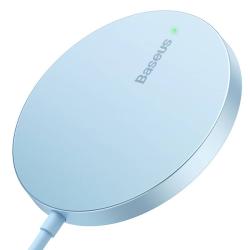 Baseus Magnetická bezdrátová nabíječka Simple Mini 3 15W (modrá)