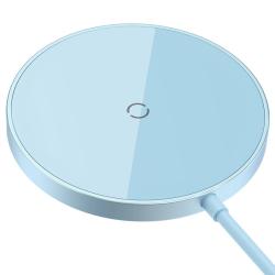 Baseus Magnetická bezdrátová nabíječka Simple Mini 3 15W (modrá)