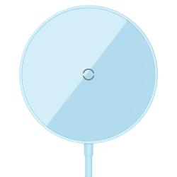 Baseus Magnetická bezdrátová nabíječka Simple Mini 3 15W (modrá)