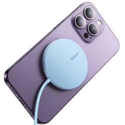 Baseus Magnetická bezdrátová nabíječka Simple Mini 3 15W (modrá)