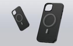 Baseus Magnetické pouzdro pro iPhone 15 Plus Fauxther Series (černé)