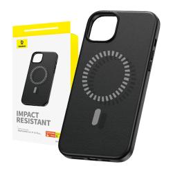 Baseus Magnetické pouzdro pro iPhone 15 Plus Fauxther Series (černé) Baseus Magnetické pouzdro pro iPhone 15 Plus Fauxther Series (černé)