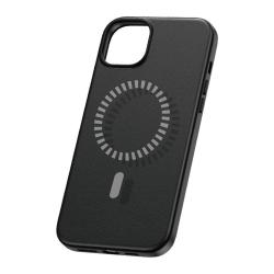 Baseus Magnetické pouzdro pro iPhone 15 Plus Fauxther Series (černé)