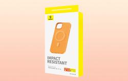 Baseus Magnetické pouzdro pro iPhone 15 řady Fauxther (oranžové)
