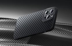 Baseus Magnetické pouzdro řady Synthetic Fiber pro iPhone 14 Pro (černé)+ tvrzené sklo + čisticí sada