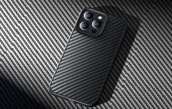 Baseus Magnetické pouzdro řady Synthetic Fiber pro iPhone 14 Pro (černé)+ tvrzené sklo + čisticí sada