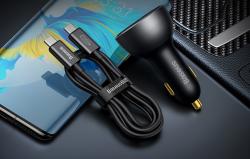 Baseus Nabíječka do auta Superme, USB, USB-C, 140 W (černá)