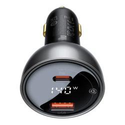 Baseus Nabíječka do auta Superme, USB, USB-C, 140 W (černá)