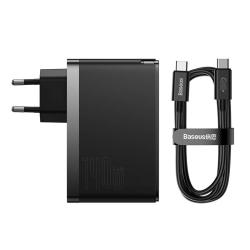 Baseus Nástěnná nabíječka GaN5 Pro 2xUSB-C + USB, 140 W (černá)