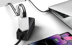Baseus Nástěnná nabíječka GaN5 Pro 2xUSB-C + USB, 65W (bílá)
