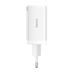 Baseus Nástěnná nabíječka GaN5 Pro 2xUSB-C + USB, 65W (bílá)