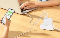 Baseus Nástěnná nabíječka GaN5 Pro USB-C + USB, 100W + 1m kabel (bílá)