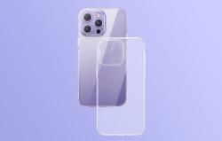 Baseus Pouzdro Crystal Series pro iPhone 14 Plus + tvrzené sklo
