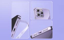 Baseus Pouzdro Crystal Series pro iPhone 14 Plus + tvrzené sklo