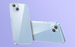 Baseus Pouzdro Crystal Series pro iPhone 14 Plus + tvrzené sklo