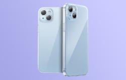 Baseus Pouzdro Crystal Series pro iPhone 14 Plus + tvrzené sklo