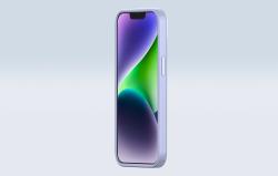 Baseus Pouzdro Liquid Silica Gel pro iPhone 14 Plus (levandulové) + tvrzené sklo + čisticí sada