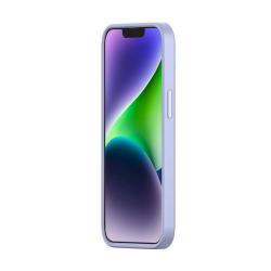 Baseus Pouzdro Liquid Silica Gel pro iPhone 14 Plus (levandulové) + tvrzené sklo + čisticí sada