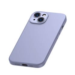 Baseus Pouzdro Liquid Silica Gel pro iPhone 14 Plus (levandulové) + tvrzené sklo + čisticí sada
