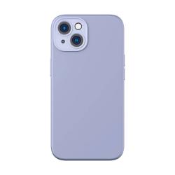Baseus Pouzdro Liquid Silica Gel pro iPhone 14 Plus (levandulové) + tvrzené sklo + čisticí sada