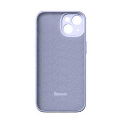 Baseus Pouzdro Liquid Silica Gel pro iPhone 14 Plus (levandulové) + tvrzené sklo + čisticí sada