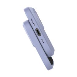 Baseus Pouzdro Liquid Silica Gel pro iPhone 14 Plus (levandulové) + tvrzené sklo + čisticí sada