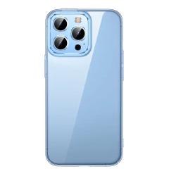 Baseus Pouzdro na telefon Crystal pro iPhone 13 Pro (průhledné) s ochranným krytem displeje z tvrzeného skla a čisticí sadou